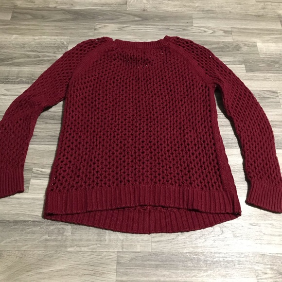American Eagle Outfitters Maroon Red Knit Sweater - Picture 6 of 7